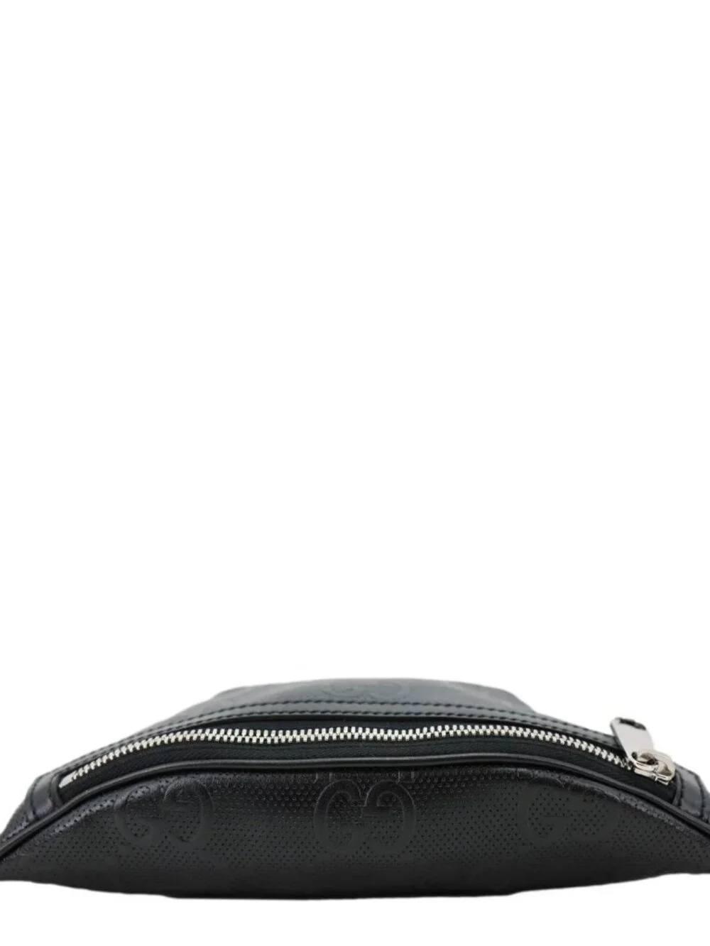 Gucci  Tennis GG Calfskin Embossed Leather Belt Bag Black 658582